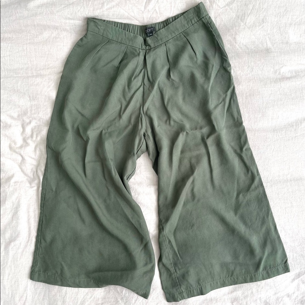 LOFT Wide Leg Crop Pants
